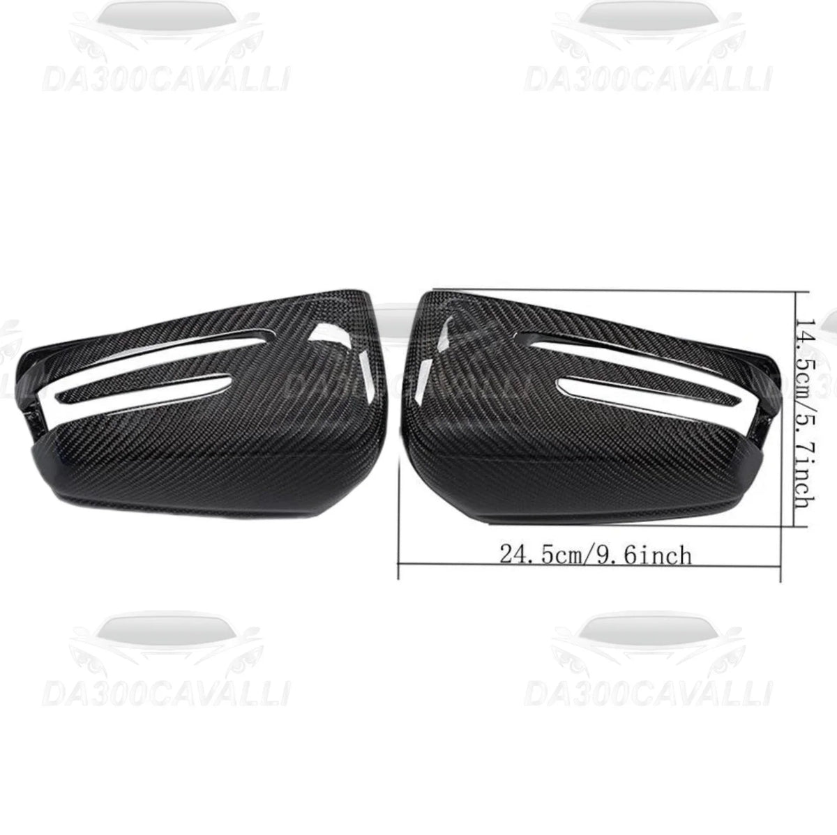 Calotte Specchietti Mercedes Classe A B C CLA CLS E GLA GLK W204 W117 W176 W207 W212 W218 W246 X156 Fibra Di Carbonio — Da300Cavalli — foto 4
