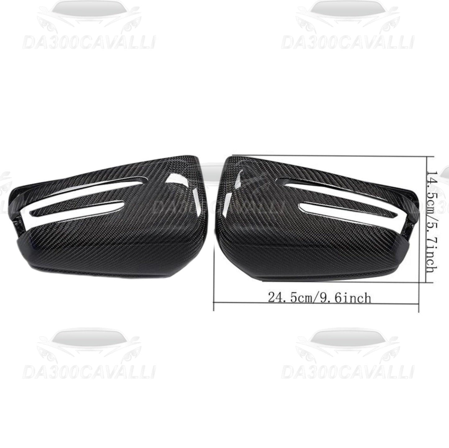 Calotte Specchietti Mercedes Classe A B C CLA CLS E GLA GLK W204 W117 W176 W207 W212 W218 W246 X156 Fibra Di Carbonio - Da300Cavalli