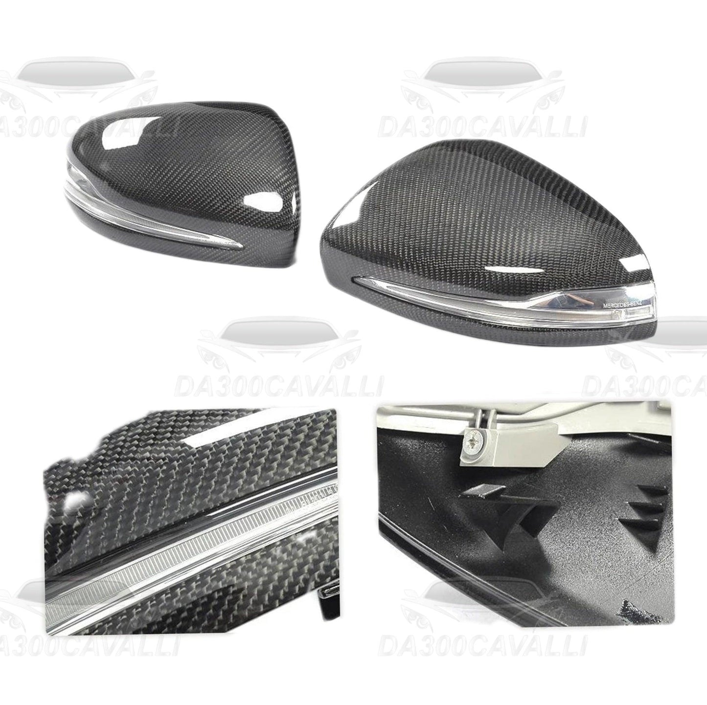 Calotte Specchietti Mercedes Classe S C Sedan W205 W222 Fibra Di Carbonio - Da300Cavalli