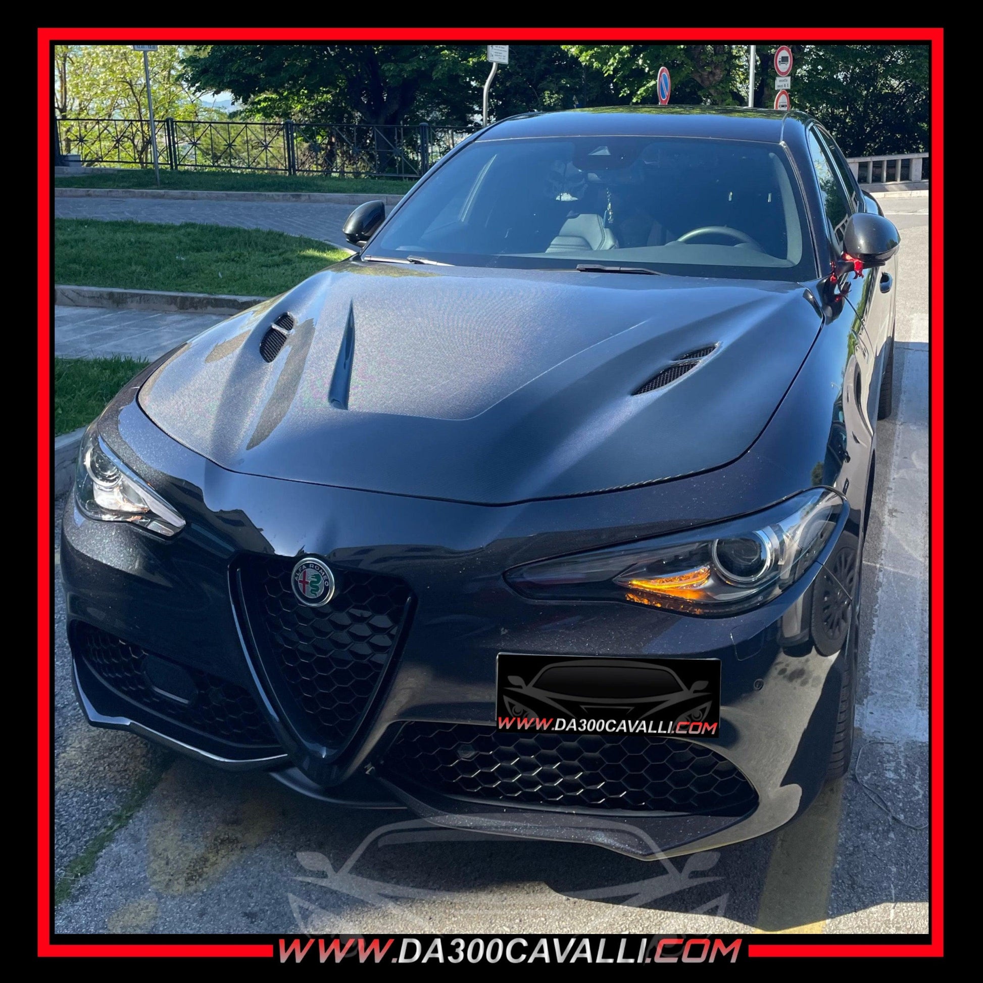 Cofano In Carbonio Alfa Romeo Giulia Stile GTAm - Da300Cavalli