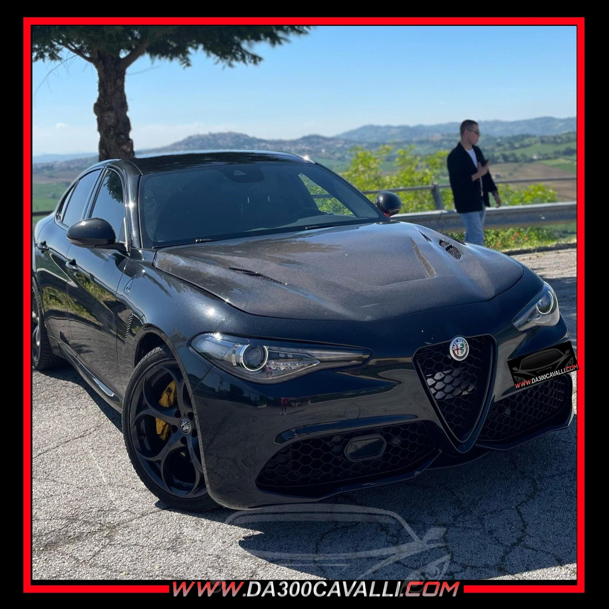 Cofano In Carbonio Alfa Romeo Giulia Stile GTAm - Da300Cavalli