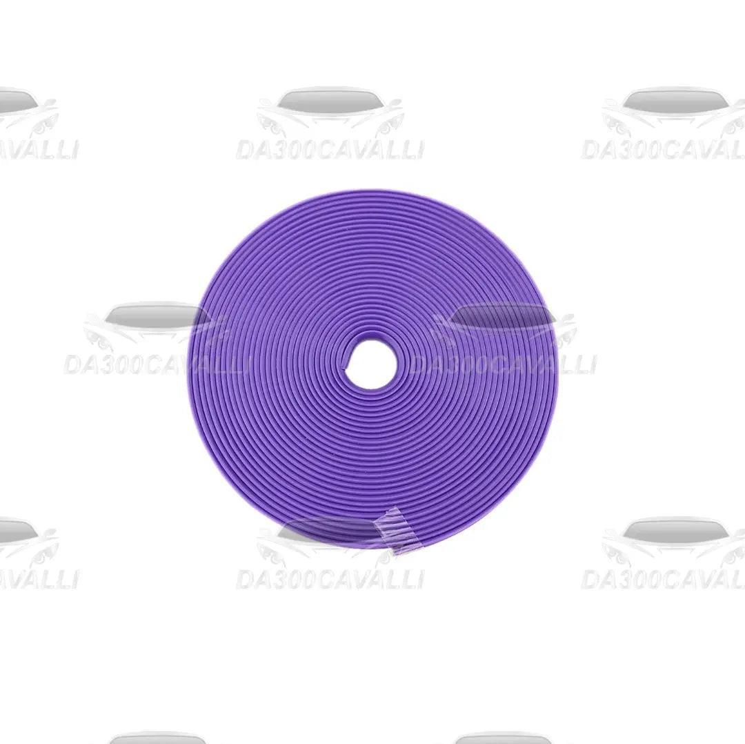 Contorno cerchio auto tuning viola arrotolato Da300Cavalli, accessorio personalizzazione.