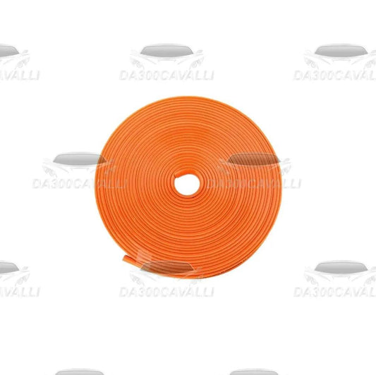 Rotolo arancione per contorno cerchio, accessorio tuning auto Da300Cavalli