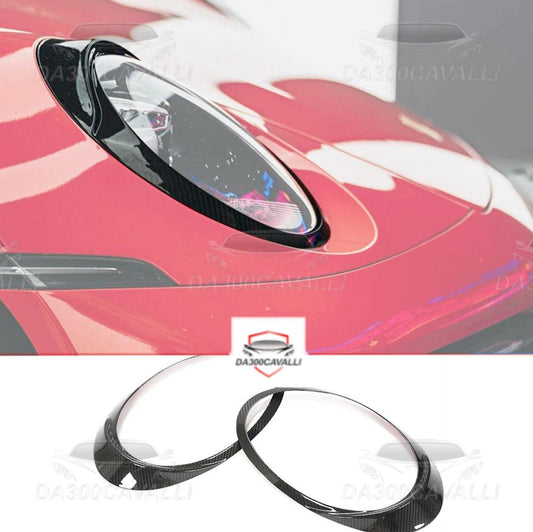 Contorno Fari Porsche 911 992 Carrera 4 Fibra Di Carbonio - Da300Cavalli