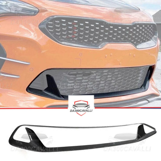 Contorno Griglia Bassa Frontale Kia Stinger Gt Ex Hatchback (2018-2023) Fibra Di Carbonio — Da300Cavalli
