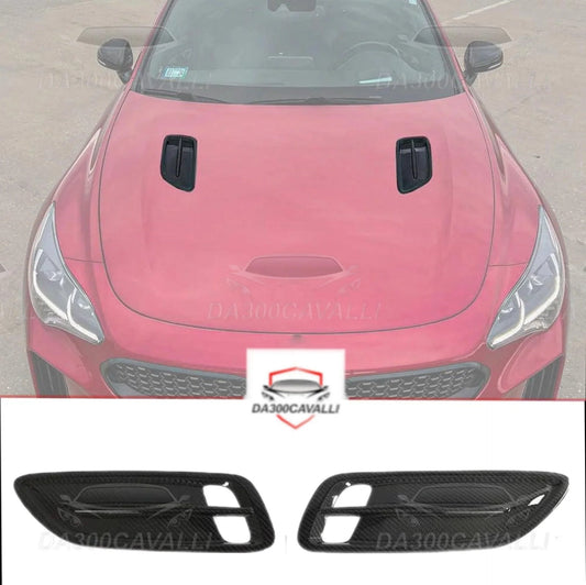 Copertura Prese D’aria Cofano Kia Stinger (2018-2023) Fibra Di Carbonio — Da300Cavalli