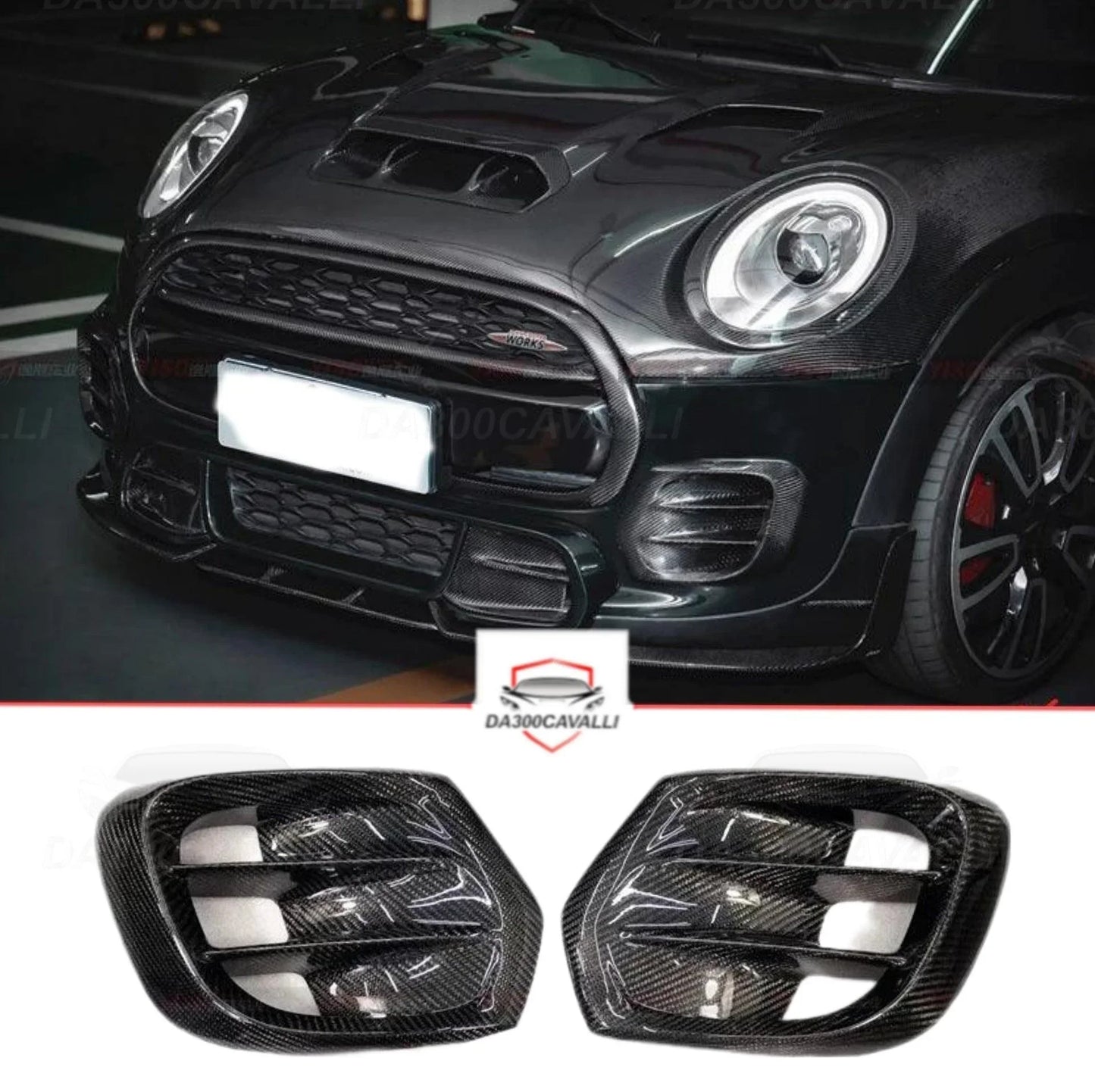 copertura-prese-d-aria-frontali-mini-jcw-f56-fibra-di-carbonio-da300cavalli-1 - Da300Cavalli