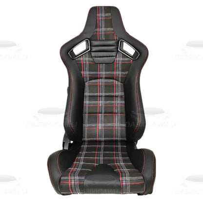 coppia-sedili-a-guscio-in-pelle-misto-tessuto-trama-scozzese-scocca-in-carbonio-universali-da300cavalli-1 - Da300Cavalli
