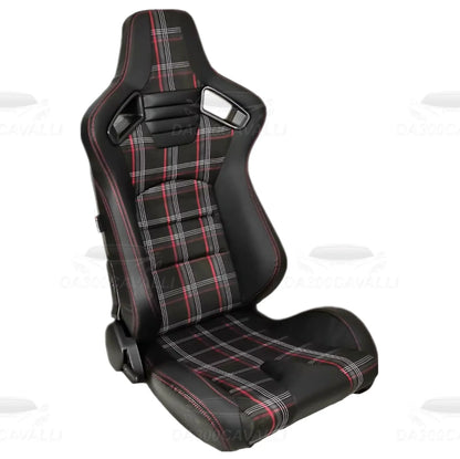 coppia-sedili-a-guscio-in-pelle-misto-tessuto-trama-scozzese-scocca-in-carbonio-universali-da300cavalli-2 - Da300Cavalli