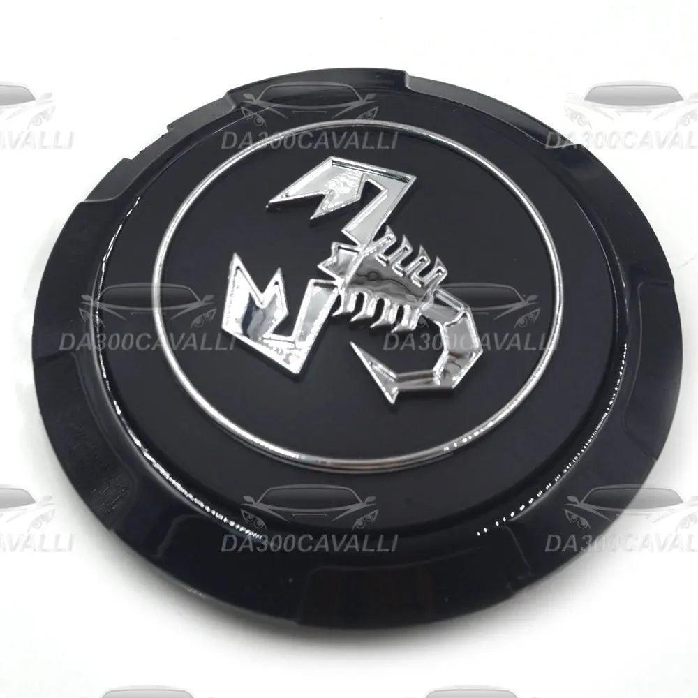 Coprimozzo nero con logo scorpione Abarth per Fiat 500, ricambio tuning Da300Cavalli