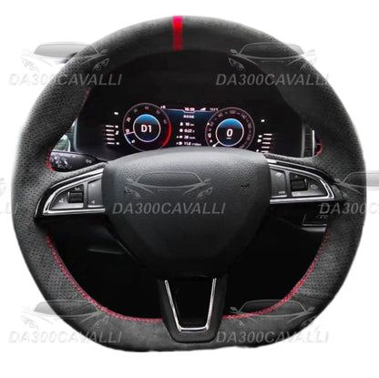 Coprivolante Pretagliato In Alcantara Skoda Fabia Octavia Kamiq - Da300Cavalli