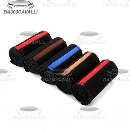 Set coprivolante in Alcantara con anello da 38cm, vari colori, accessorio auto Da300Cavalli