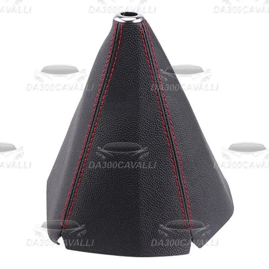 Cuffia cambio auto nera con cuciture rosse, ricambio tuning Da300Cavalli 16mm