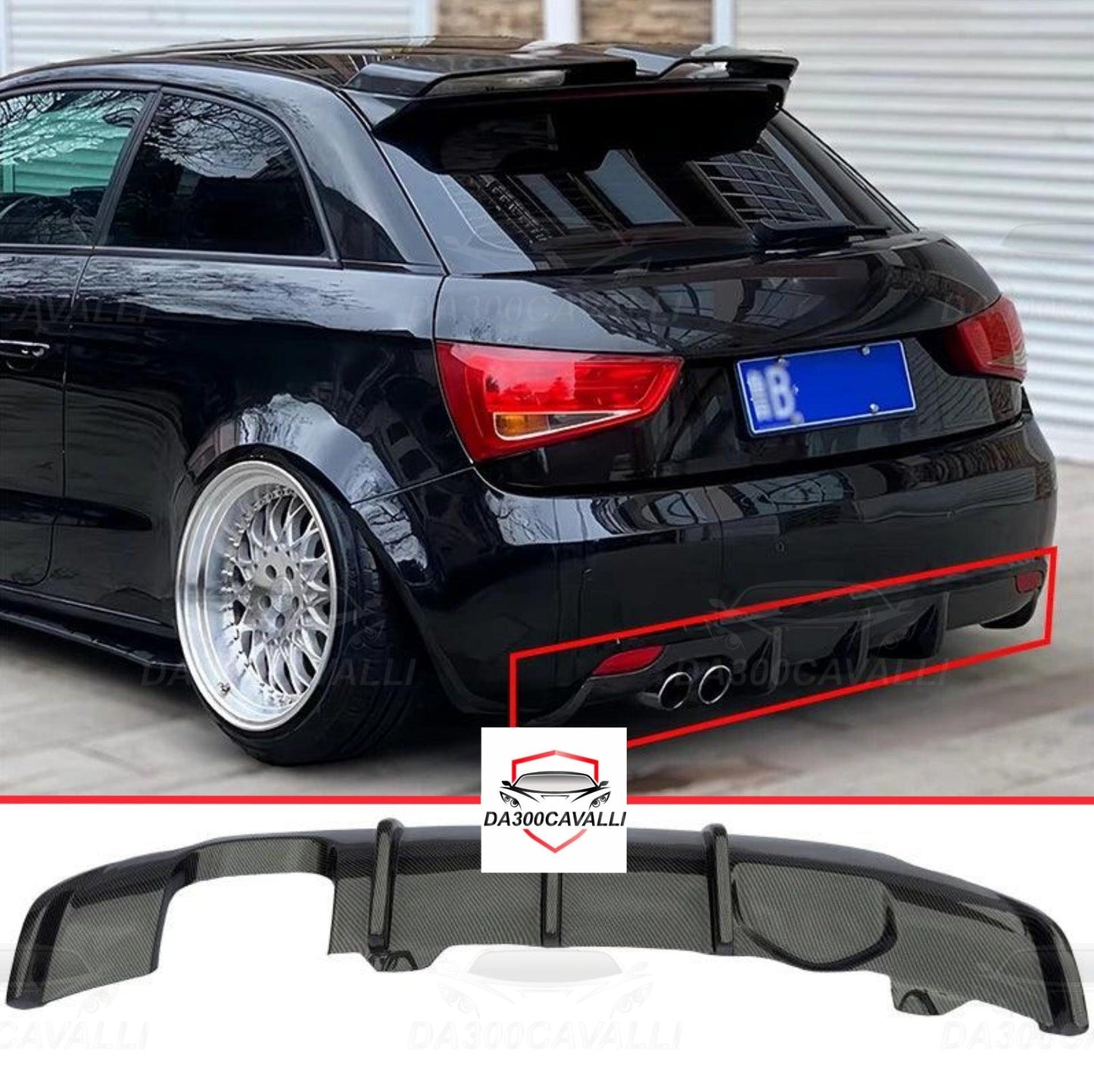 Diffusore Audi A1 (2011-2014) Fibra Di Carbonio - Da300Cavalli