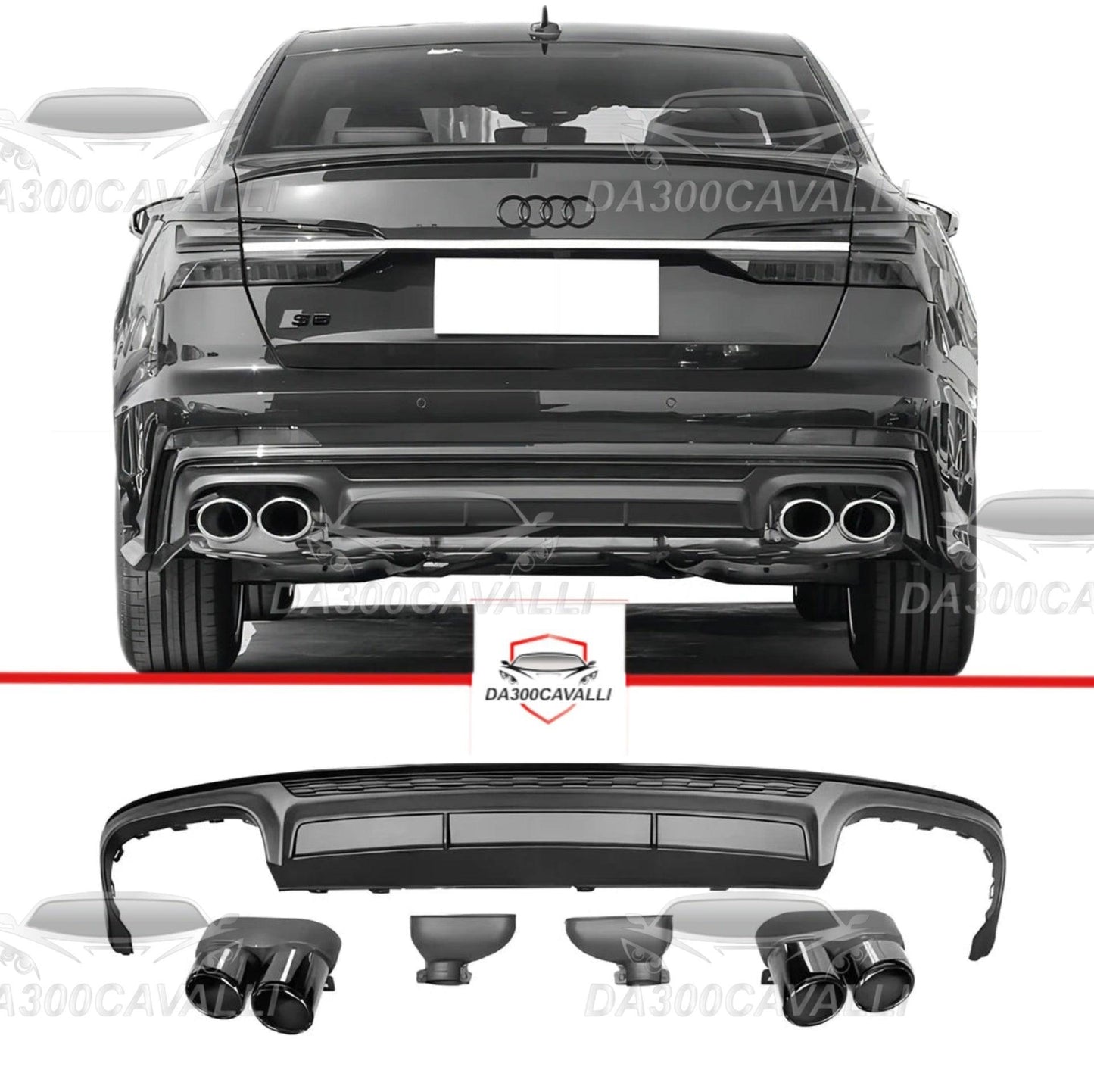 Diffusore Con Terminali Di Scarico Audi A6 (2019-2023) - Da300Cavalli