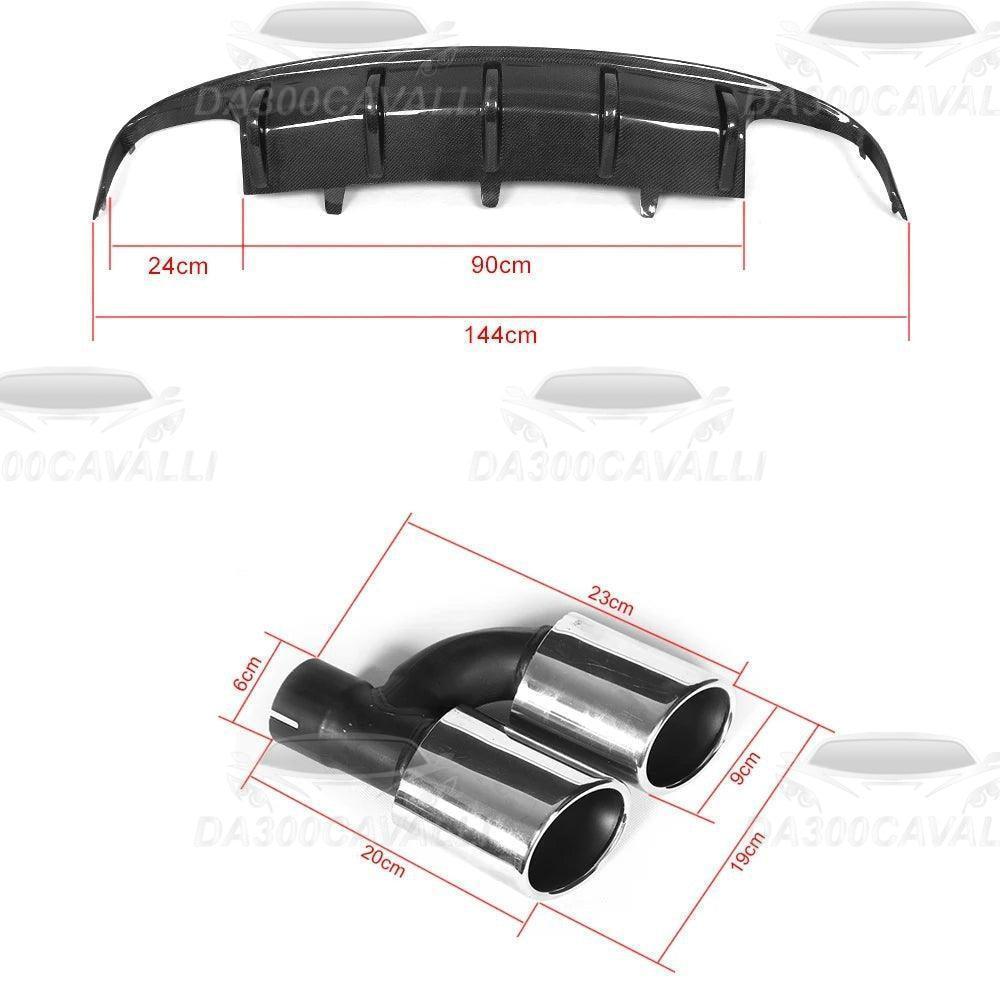 Diffusore Con Terminali Di Scarico Audi A7 (2012-2015) Fibra Di Carbonio - Da300Cavalli