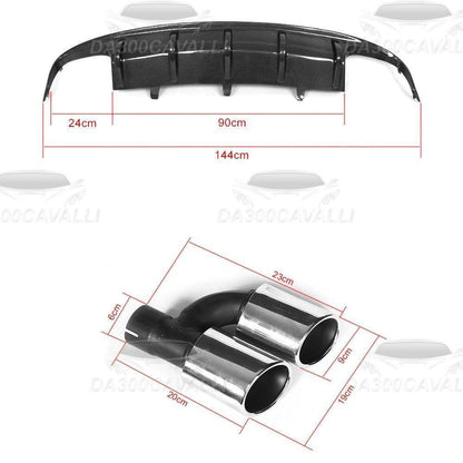 Diffusore Con Terminali Di Scarico Audi A7 (2012-2015) Fibra Di Carbonio - Da300Cavalli
