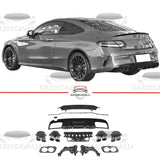 Diffusore Con Terminali Di Scarico Mercedes Classe C180 C200 C300 C350 W205
