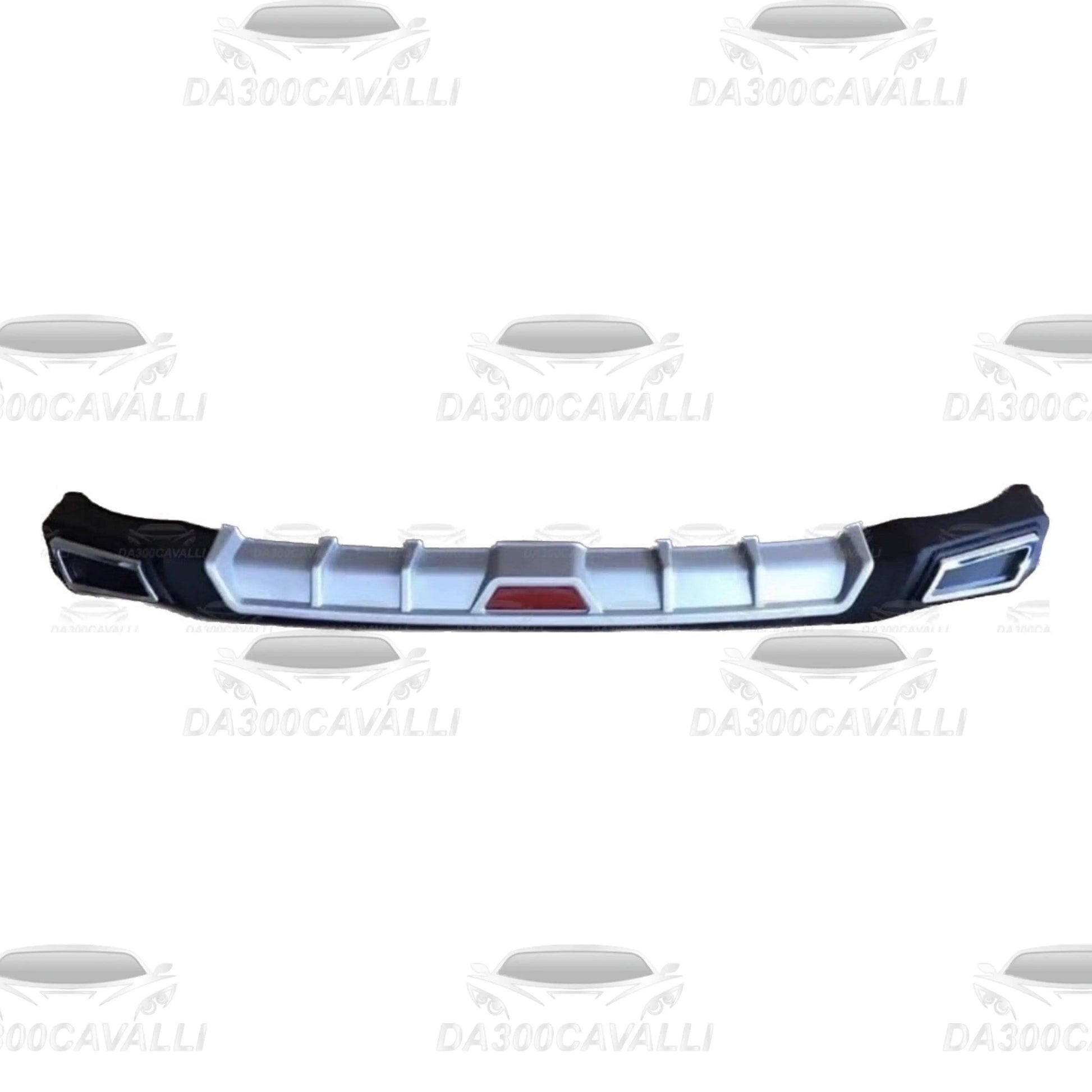 Diffusore posteriore Hyundai i10 argento e nero, ricambio tuning Da300Cavalli