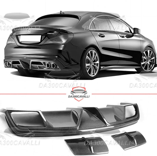 Diffusore Mercedes CLA250 CLA260 CLA45 W117 Fibra Di Carbonio — Da300Cavalli
