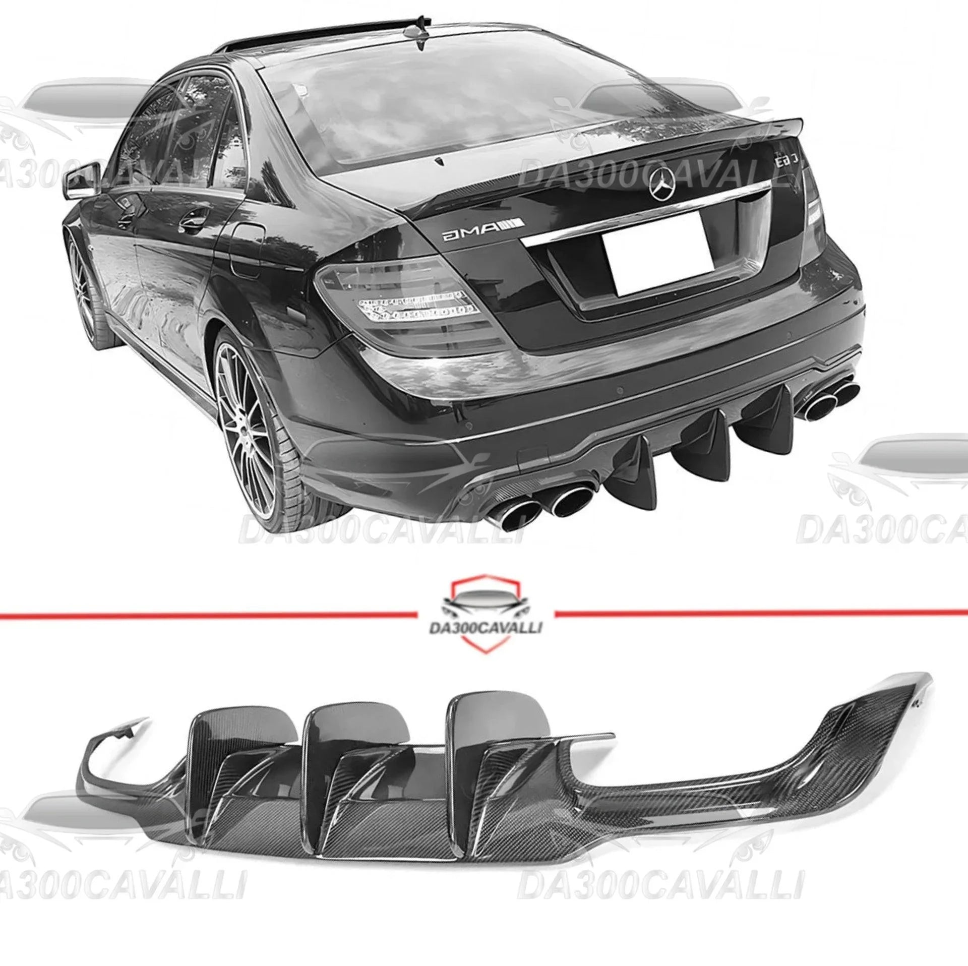 diffusore-mercedes-classe-c-c63-sedan-w204-fibra-di-carbonio-da300cavalli-1 - Da300Cavalli