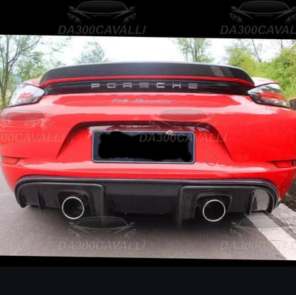 Diffusore Porsche Boxster Cayman 718 (2016-2021) Fibra Di Carbonio — Da300Cavalli — foto 3