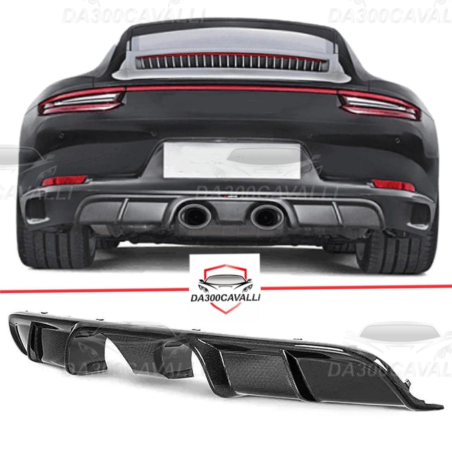 Diffusore Porsche Carrera 911 (2016-2018) Fibra Di Carbonio - Da300Cavalli