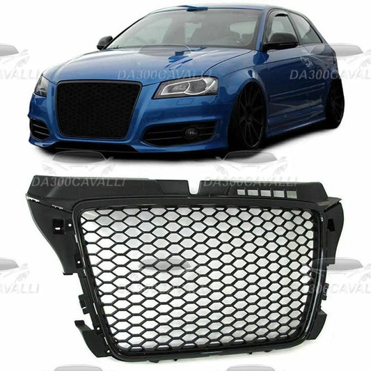 Griglia anteriore stile RS per Audi A3 2009-2013, ricambio tuning, Da300Cavalli.