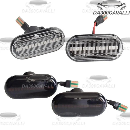 Indicatori di direzione LED per Nissan, ovali, due trasparenti e due fumé, Da300Cavalli tuning.