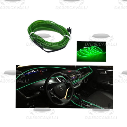 LED fibra ottica verde per cruscotto auto, accessorio tuning da300cavalli