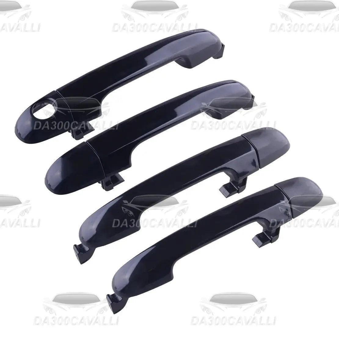 Set di maniglie auto nere Hyundai i20 2007-2014, ricambio tuning Da300Cavalli.