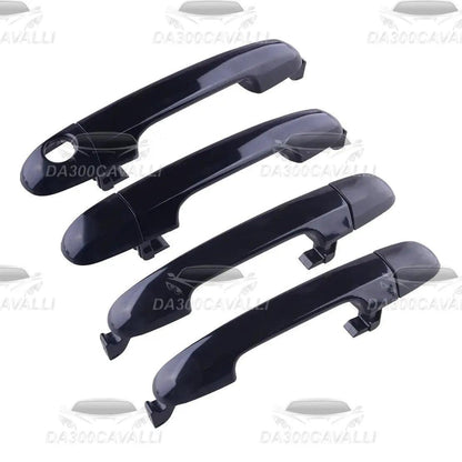 Set di maniglie auto nere Hyundai i20 2007-2014, ricambio tuning Da300Cavalli.