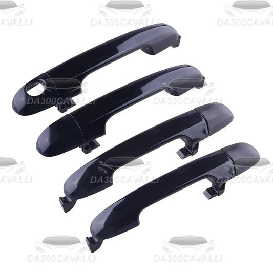 Set di maniglie auto nere Hyundai i20 2007-2014, ricambio tuning Da300Cavalli.