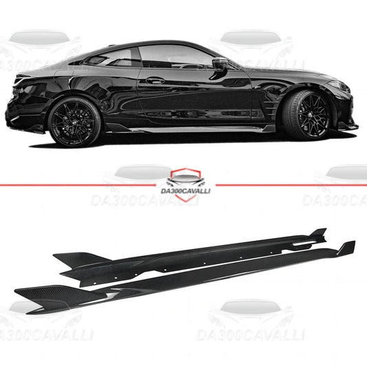 Minigonne BMW Serie 4 M4 G22 G23 Fibra Di Carbonio — Da300Cavalli
