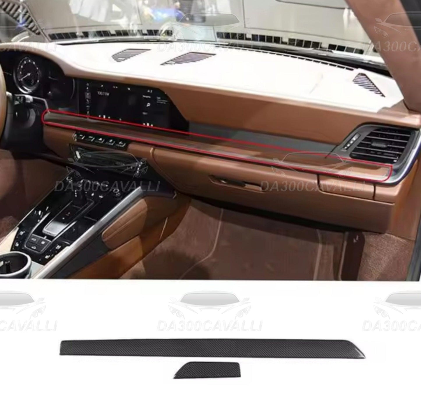 Modanature In Fibra Di Carbonio Porsche 911 992 Turbo S 2019-2023 - Da300Cavalli