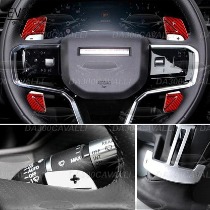 Palette Al Volante Range Rover Discovery Sport Evoque Jaguar XE XJ XF Fibra Di Carbonio - Da300Cavalli