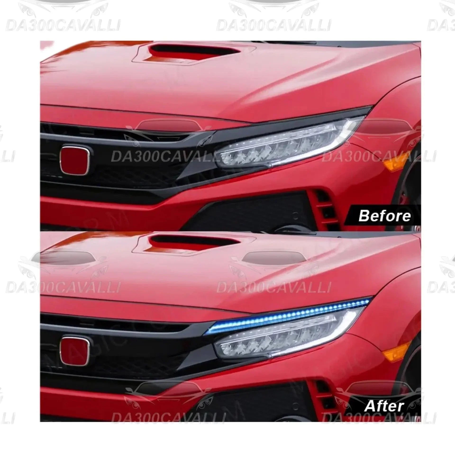 palpebre-drl-led-honda-civic-2016-2020-da300cavalli-2 - Da300Cavalli