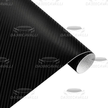 Pellicola adesiva 4D effetto fibra di carbonio nera per tuning auto Da300Cavalli