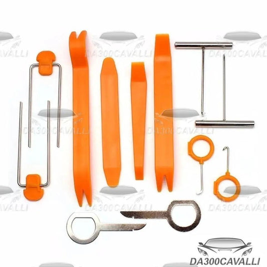 Kit smontaggio plastiche auto arancione, attrezzi professionali Da300Cavalli tuning.