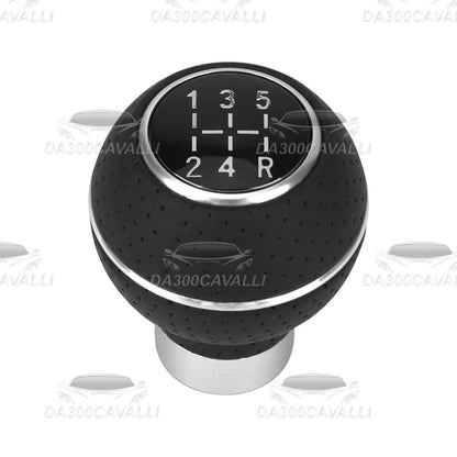 Pomello del cambio 5 marce nero e argento, accessorio auto Da300Cavalli tuning