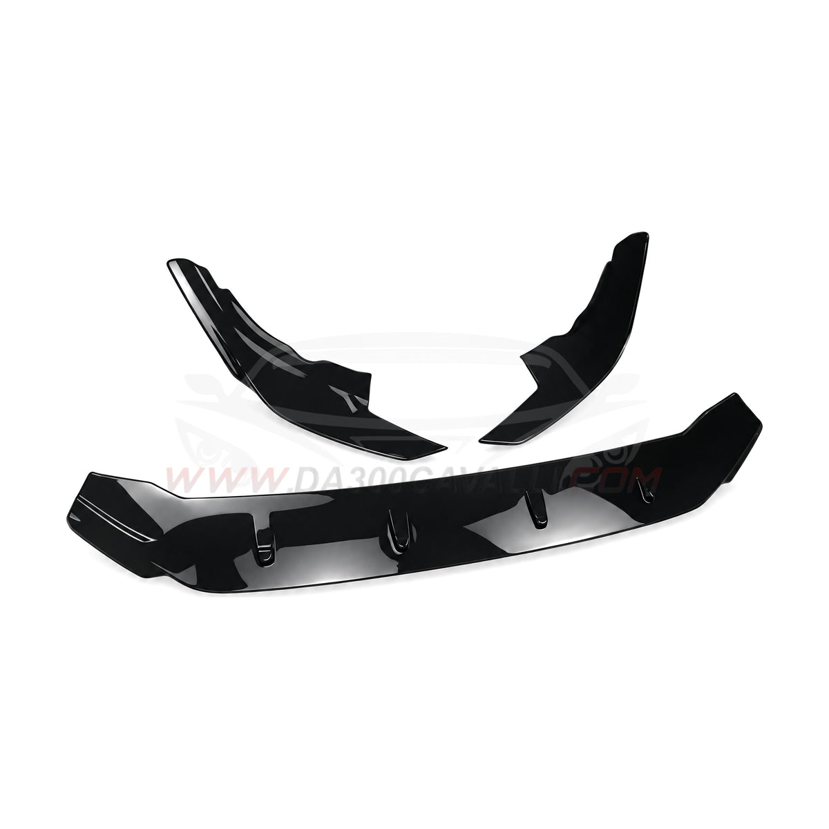 Splitter Volkswagen Golf 8.5 R dal 2024 in ABS nero lucido, set da 3 pezzi — Da300Cavalli