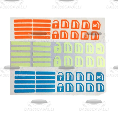 Sticker Fluorescenti Per Tasti — Vista installazione — Da300Cavalli