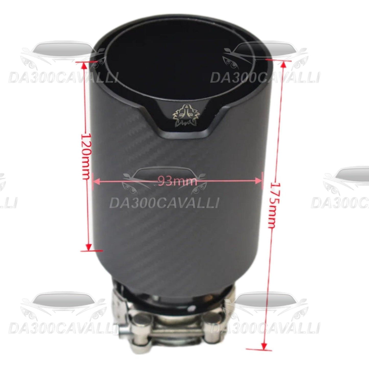 Terminale Di Scarico In Fibra Di Carbonio - Da300Cavalli