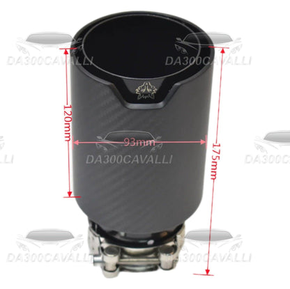 Terminale Di Scarico In Fibra Di Carbonio - Da300Cavalli