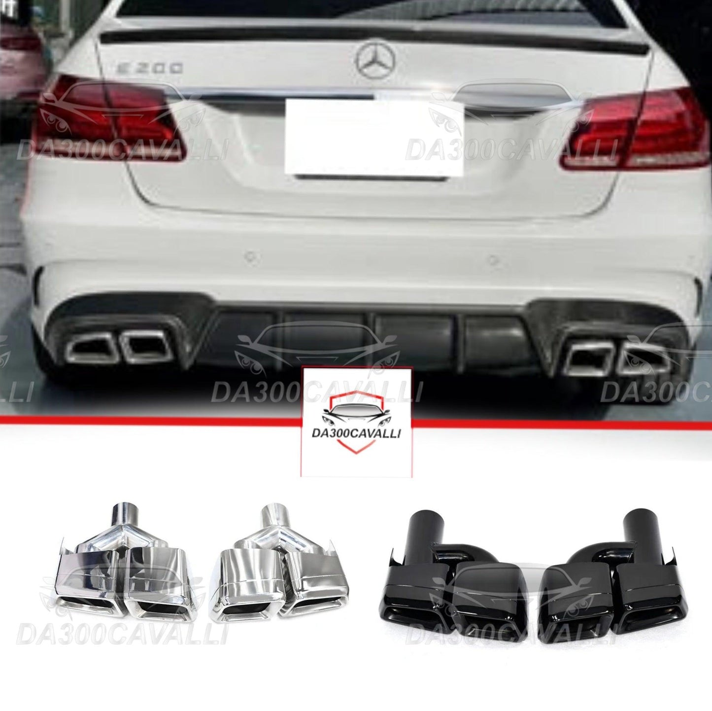 Terminale Di Scarico Mercedes Casse C W204 2Pcs - Da300Cavalli