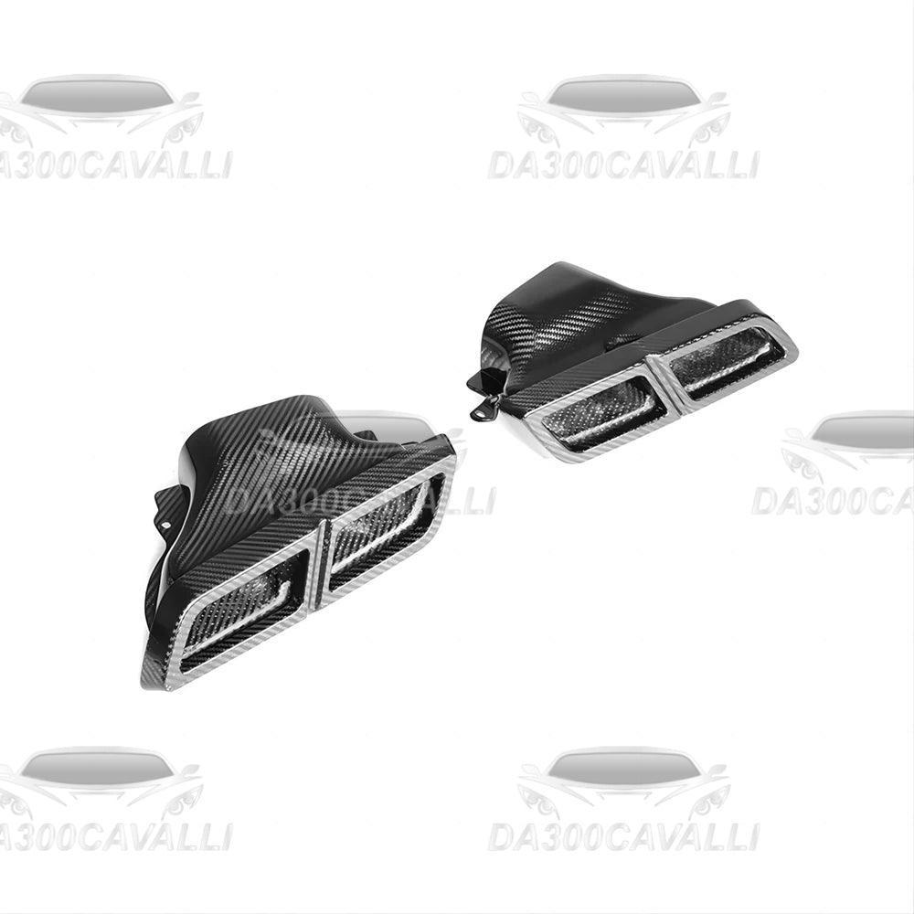 Terminale Di Scarico Mercedes S63 S65 AMG C E S W205 W204 W222 W218 Fibra Di Carbonio - Da300Cavalli