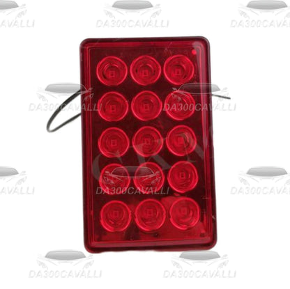 Terzo stop LED rettangolare rosso per auto tuning Da300Cavalli, ricambio accessori auto