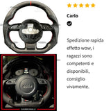 Volante Audi A1 A3 A4 A5 A6 A7 TT R8 In Fibra Di Carbonio