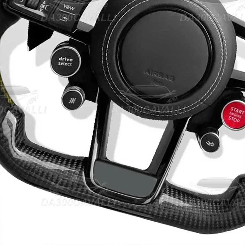 Volante Audi A3 A4 A5 A6 A7 A8 Q3 Q5 Q8 R8 TT Fibra Di Carbonio - Da300Cavalli