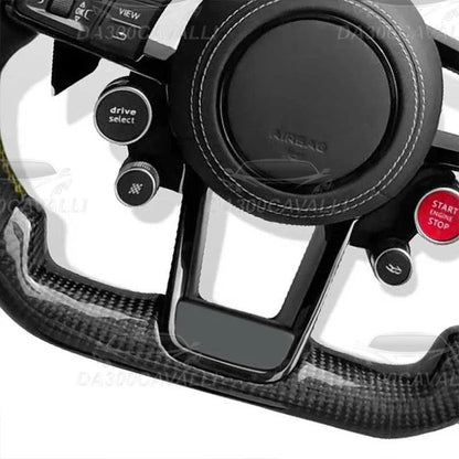 Volante Audi A3 A4 A5 A6 A7 A8 Q3 Q5 Q8 R8 TT Fibra Di Carbonio - Da300Cavalli